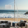 Lampe de sol blanche réglable en métal h210 cm Sayonara White Réductions
