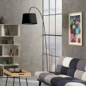 Lampe noire minimaliste avec base en ciment h210 cm Romina Black Offre