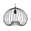 Lustre suspension moderne en métal noir avec câble réglable Ø42 Lynton B Promotion
