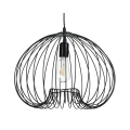 Lustre suspension moderne en métal noir avec câble réglable Ø42 Lynton B Promotion