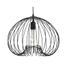 Lustre suspension moderne en métal noir avec câble réglable Ø42 Lynton B Promotion