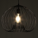 Lustre suspension moderne en métal noir avec câble réglable Ø42 Lynton B Vente