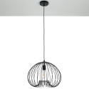 Lustre suspension moderne en métal noir avec câble réglable Ø42 Lynton B Remises