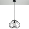 Lustre suspension moderne en métal noir avec câble réglable Ø42 Lynton B Remises