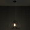 Lustre suspension moderne en métal noir avec câble réglable Ø42 Lynton B Réductions