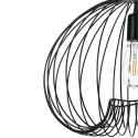 Lustre suspension moderne en métal noir avec câble réglable Ø42 Lynton B Catalogue