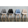 4 chaises en velours style scandinave pour salon cuisine Smart Soft 