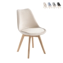 4 chaises en velours style scandinave pour salon cuisine Smart Soft Promotion