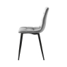 4 chaises de salon cuisine en velours effet matelassé Corfù 