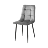 4 chaises de salon cuisine en velours effet matelassé Corfù 