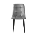 4 chaises de salon cuisine en velours effet matelassé Corfù 