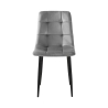 4 chaises de salon cuisine en velours effet matelassé Corfù 
