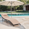 Chaise longue pliable en rotin avec coussin Tenerife Vente