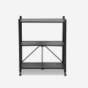 Armoire pliante à roulettes pour cuisine 3 étagères en métal Kerry M Offre