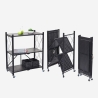 Armoire pliante à roulettes pour cuisine 3 étagères en métal Kerry M Remises