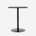 Table salle à manger bar cuisine 60x60x74cm effet marbre noir Mikee Offre