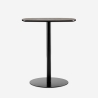 Table salle à manger bar cuisine 60x60x74cm effet marbre noir Mikee Offre