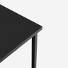 Table haute 70x70cm bar cuisine bistrot en metal blanc et noir Zakis Modèle