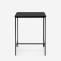 Table haute 70x70cm bar cuisine bistrot en metal blanc et noir Zakis Offre