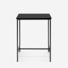 Table haute 70x70cm bar cuisine bistrot en metal blanc et noir Zakis Offre