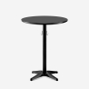 Table de bar ronde haute 70x105cm noire avec crochet pour sac Engys+ Promotion