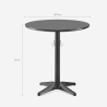 Table ronde 70cm pour bar pub restaurant avec crochet pour sac Engys Réductions