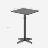 Table haute 105cm noire bar bistrot avec crochet pour sac Jotor+ Remises