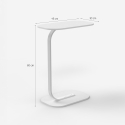 Table d'appoint blanche et noir pour canapé salon Kavet Prix