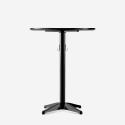 Table de bar ronde haute 70x105cm noire avec crochet pour sac Engys+ Vente