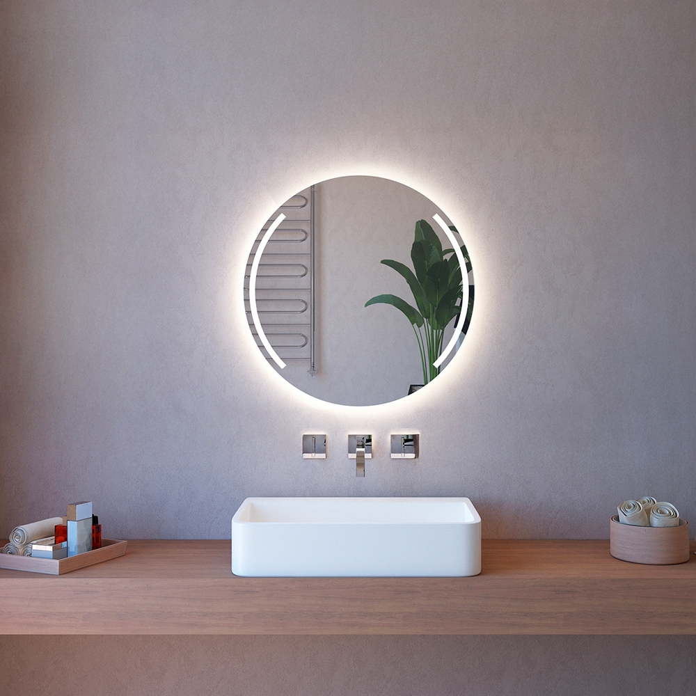Miroir de salle de bain rond 75cm LED bluetooth ETR129-S