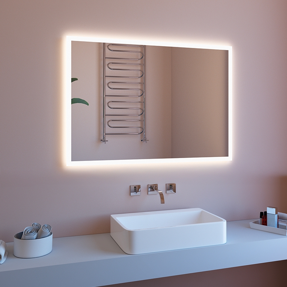 Miroir de salle de bain anti-buée LED rétro-éclairé 100x70 ETR127-M