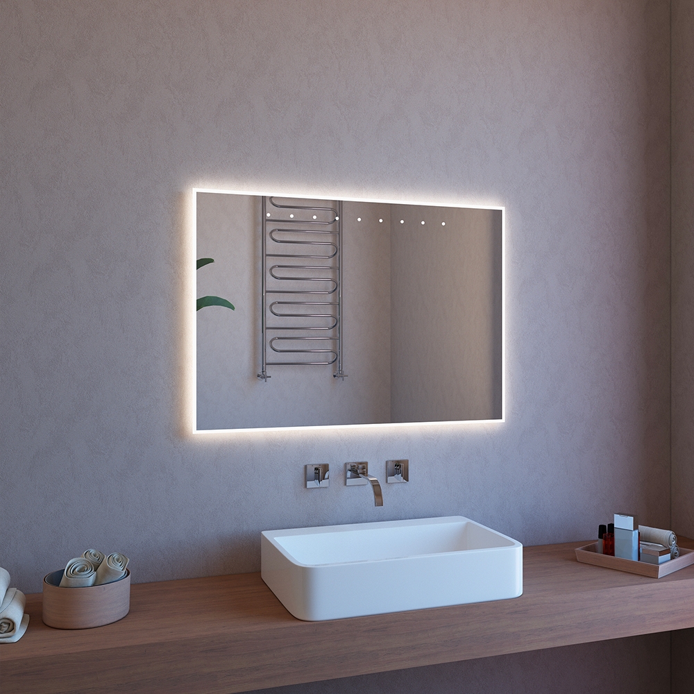 Miroir de salle de bain LED 100x70 anti-buée ETR119