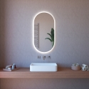 Miroir de salle de bain ovale lumière tactile bluetooth ETR117-SA Promotion
