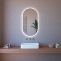 Miroir de salle de bain ovale LED rétro-éclairé anti-buée ETR117 Promotion