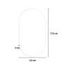 Miroir de salle de bain ovale LED rétro-éclairé anti-buée ETR117 Offre