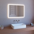 Miroir salle de bain éclairage LED tactile bluetooth 100x70cm ETR106-L Promotion
