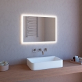 Miroir de salle de bain LED tactile rétroéclairée 80x60cm ETR106-M Promotion