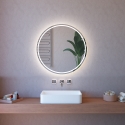 Miroir de salle de bain rétroéclairé rond 85cm anti-buée ETR103-L Promotion