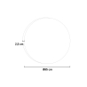 Miroir de salle de bain rétroéclairé rond 85cm anti-buée ETR103-L Offre