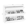 Armoire à chaussures moderne Magic Bata WT L, rangement compact pour 24 paires, 2 portes Catalogue