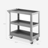 Chariot porte-outils en métal 3 étagères avec roues Kerey Plus 