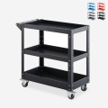 Chariot porte-outils en métal 3 étagères avec roues Kerey Plus Promotion