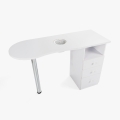 Table manucure chromée avec aspirateur et tiroirs Leopard Promotion