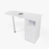 Table manucure chromée avec aspirateur et tiroirs Leopard Modèle