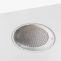 Table manucure chromée avec aspirateur et tiroirs Leopard 