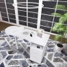 Table manucure chromée avec aspirateur et tiroirs Leopard Remises