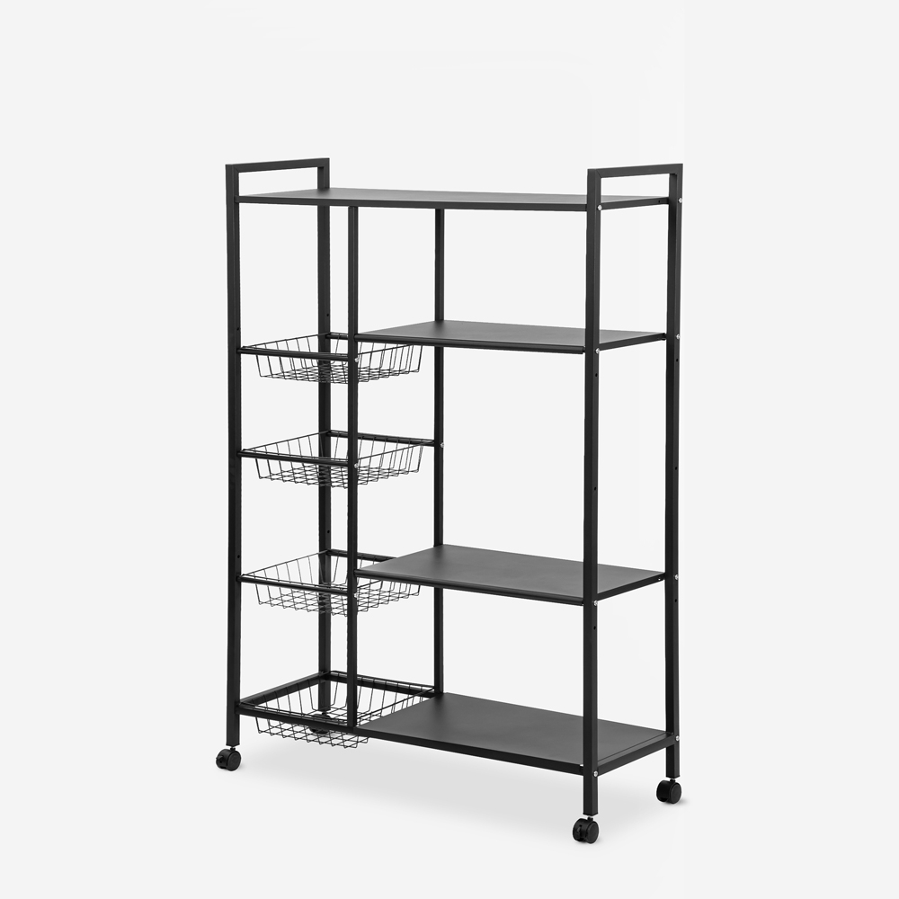Chariot de cuisine moderne avec roulettes 115x32x135cm Faris Deluxe Promotion Chariot de cuisine moderne avec roulettes 115x32x135cm Faris Deluxe Promotion