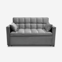 Canapé 2 places convertible assise rembourrée clic-clac gris Kilios Offre