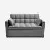 Canapé 2 places convertible assise rembourrée clic-clac gris Kilios Offre