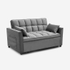 Canapé 2 places convertible assise rembourrée clic-clac gris Kilios Remises